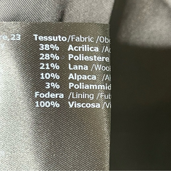 CINZIA ROCCA ICONS BLACK LONG HAIRED COAT SZ US 8 - Picture 4 of 9